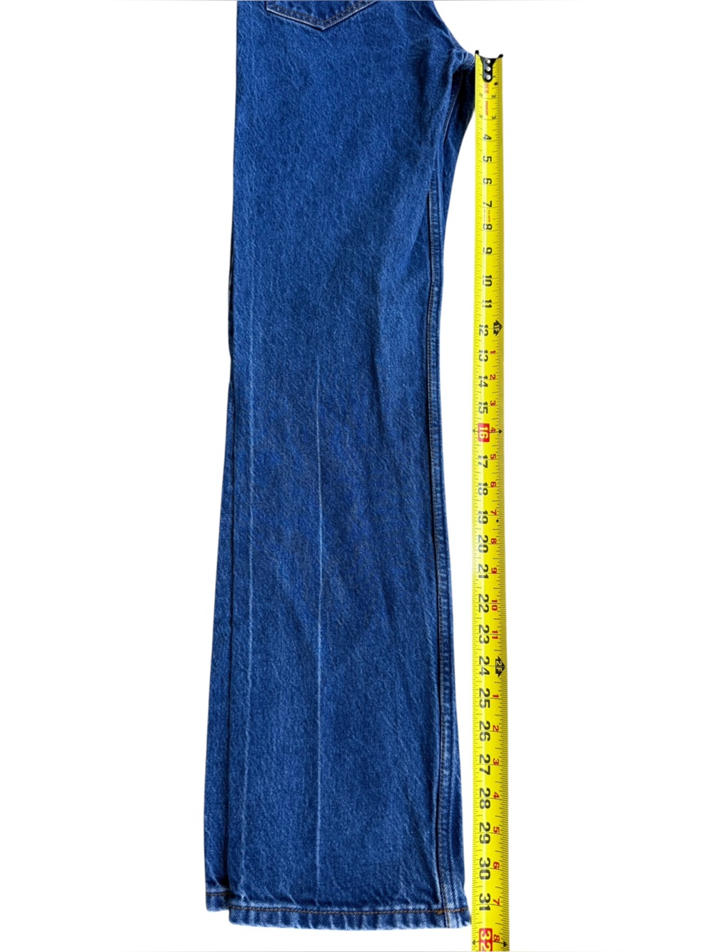Reformation Cynthia High Rise Straight Jeans Sz 24 Blue Button No stretch Pants - Picture 6 of 15